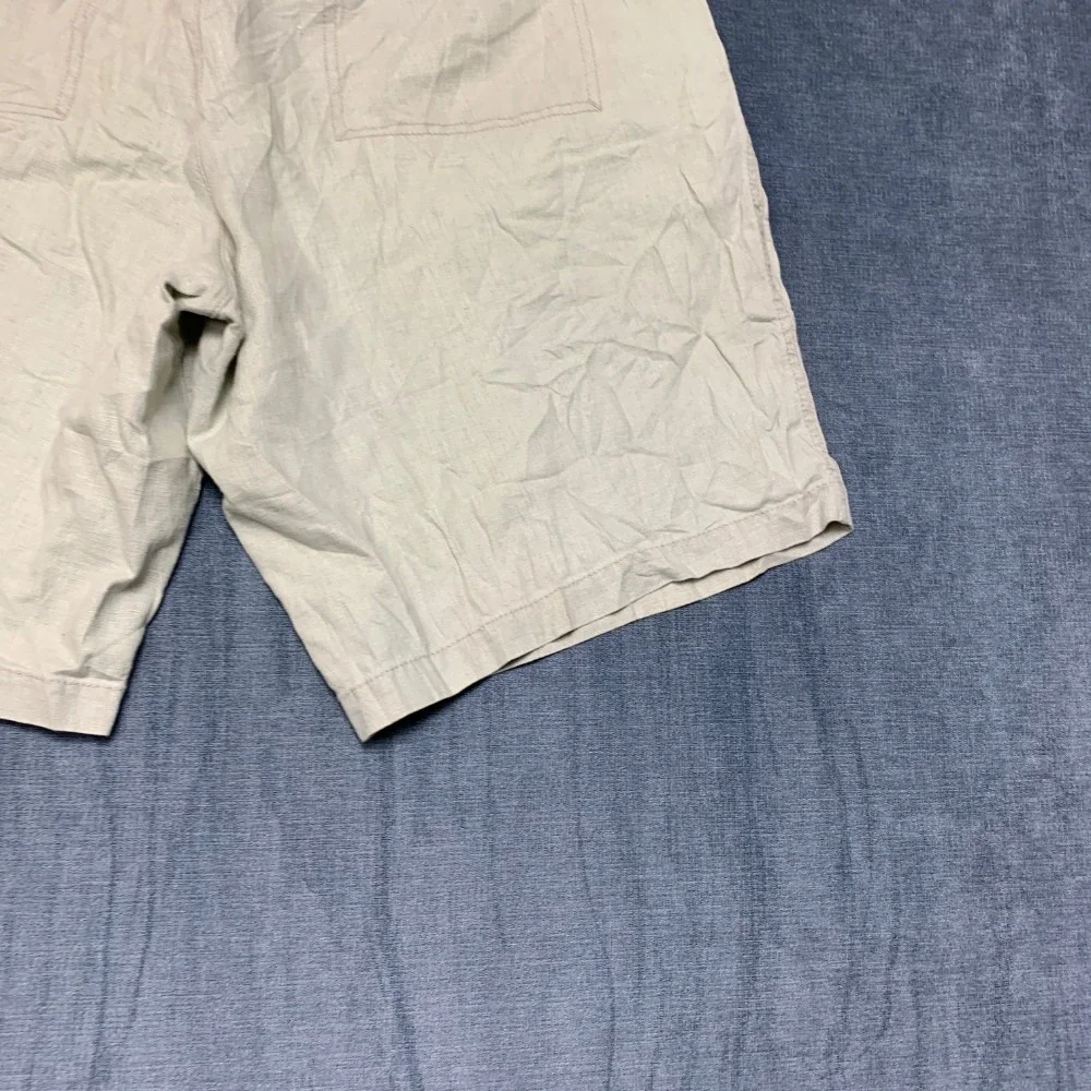 Dockers Premium Board Shorts Mens 36 Beige Drawstring Flat Front Relaxed Fit